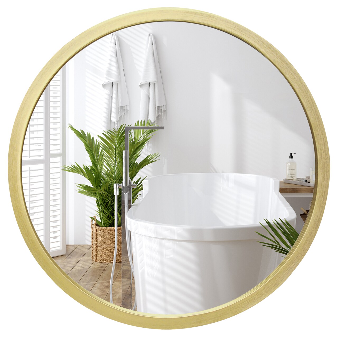 Americanflat Mirror with Strap - Hanging Mirror for Wall - Mirror for Bathroom, Bedroom, Entryway, Living Room - Large Mirror for Wall Décor